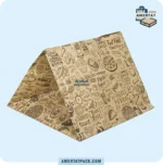 پاکت حمل پیتزا خانواده کوتاه چاپی آمرتات پک، با طرح عمومی و ارتفاع کم، برای بسته‌بندی کارآمد