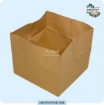 پاکت حمل پیتزا خانواده کوتاه خام آمرتات پک در حالت باز، آماده برای قرار دادن جعبه‌های کم ارتفاع