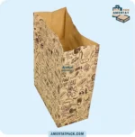 پاکت بیرون بر سوخاری بزرگ چاپی آمرتات پک در حالت باز، نمایش فضای داخلی جادار برای غذاهای بزرگ
