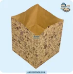 پاکت حمل پیتزا دونفره چاپی آمرتات پک در حالت باز، نمایش فضای داخلی برای دو جعبه پیتزا