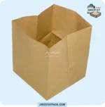 پاکت حمل پیتزا دونفره خام آمرتات پک در حالت باز، آماده برای بسته‌بندی دو جعبه پیتزا