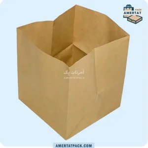 پاکت حمل پیتزا دونفره خام آمرتات پک در حالت باز، آماده برای بسته‌بندی دو جعبه پیتزا