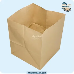 پاکت حمل پیتزا خانواده بلند خام آمرتات پک در حالت باز، نشان‌دهنده ظرفیت بالا و فضای داخلی