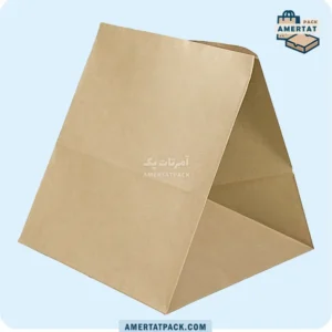 پاکت بیرون بر کرافت 75 گرم بدون چاپ مخصوص حمل پیتزا خانواده - سایز بلند