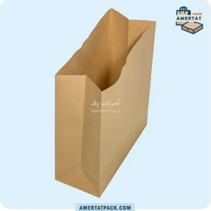پاکت حمل ساندویچ خام آمرتات پک در حالت باز، آماده برای بسته‌بندی ساندویچ