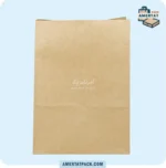 پاکت کرافت خام پیتزا تک نفره آمرتات پک از زاویه کناری، نشان‌دهنده استحکام و طراحی کاربردی
